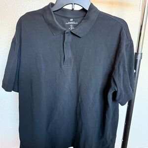 H&M Men's Polo Shirt in Classic Black